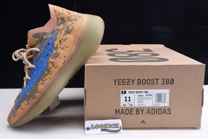 BLUE YEEZY ADIDAS REFLECTIVE 380 OAT FX9847 BOOST 0614